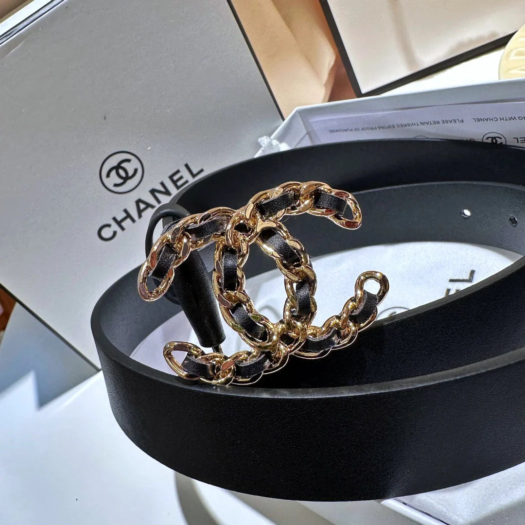 2025 Fashion Double C Letter Ladies Leather Belt