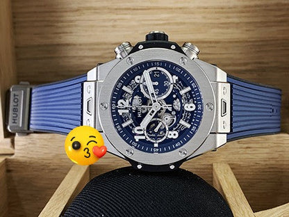 Big Bang Unico 421.NX.5170.RX Flyback Chronograph Three-Day Power Reserve Blue Skeleton Dial Titanium Automatic 44mm WATCH