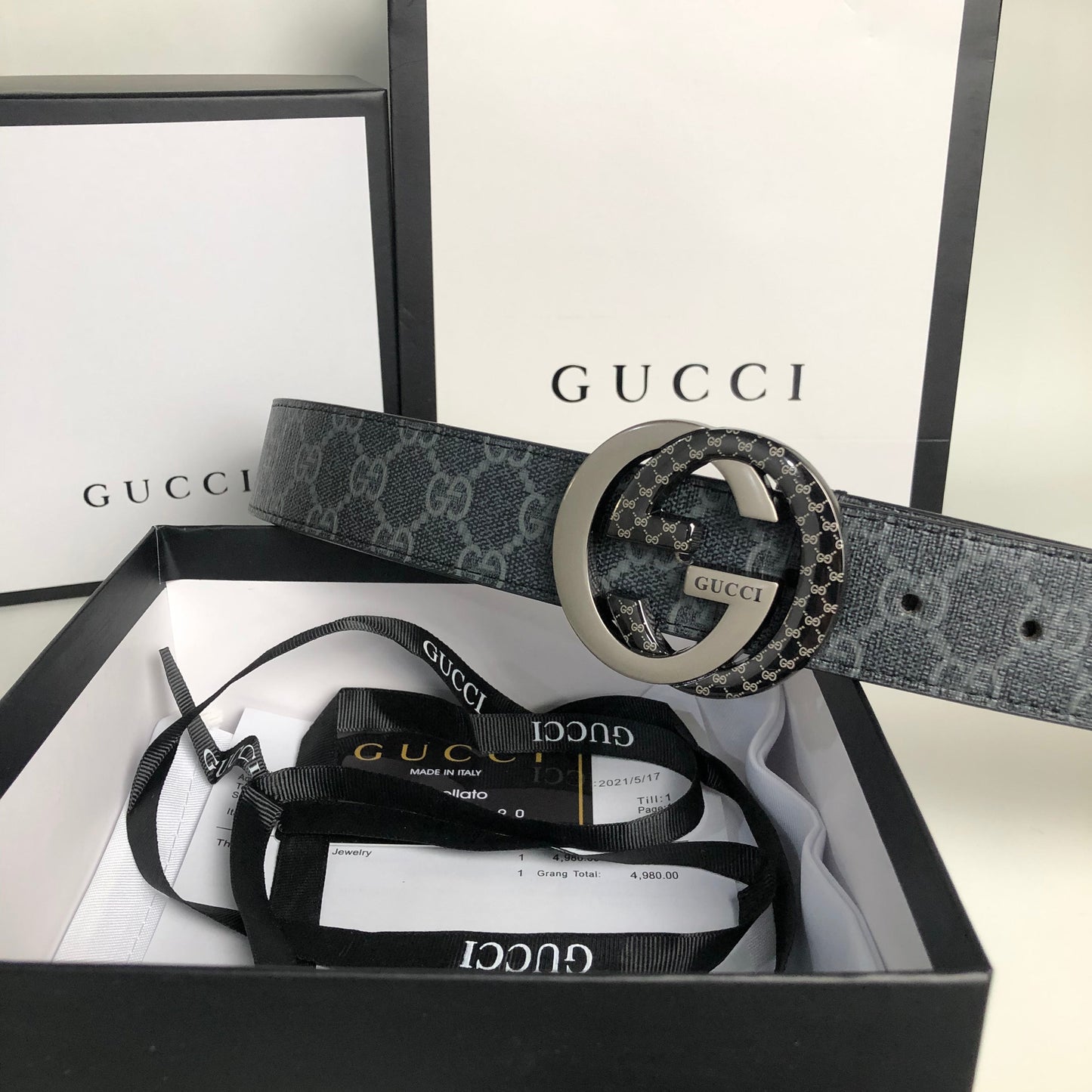 2025 3 Colors  printed letter leather belt