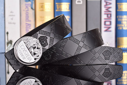 2025 2 Colors  printed letter leather belt