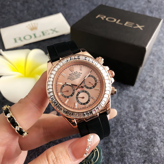 Cosmograph Daytona 40mm | Oysterflex Strap | Gold-tone Diamond-set Dial, Diamond-set Bezel | Men's Watch