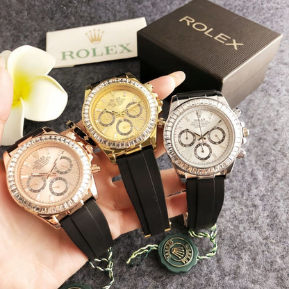 Cosmograph Daytona 40mm | Oysterflex Strap | Gold-tone Diamond-set Dial, Diamond-set Bezel | Men's Watch