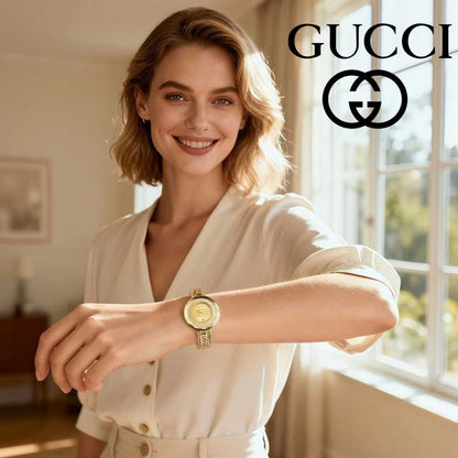 Fashionable full-brand watches, 32mm, crystal, exquisite bracelet style, steel strap, quartz luxury watch for young women and girls.
