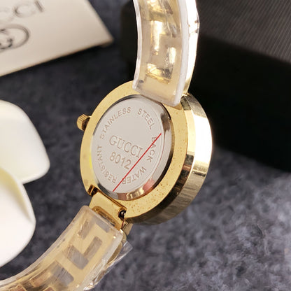 Fashionable full-brand watches, 32mm, crystal, exquisite bracelet style, steel strap, quartz luxury watch for young women and girls.