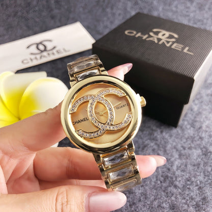 Classic luxury watch, adorned with the double C logo