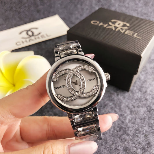 Classic luxury watch, adorned with the double C logo
