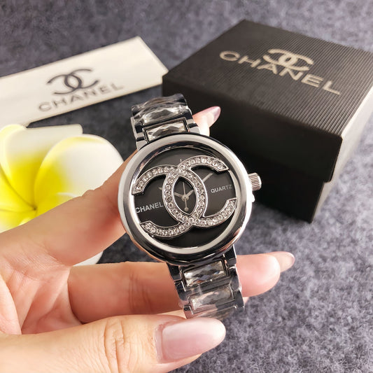 Classic luxury watch, adorned with the double C logo