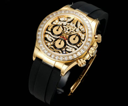 Daytona 116598TBR | Neu | 2022 | Watch Full Set | Eye of the Tiger Pave | Yellow Gold | Gelbgold