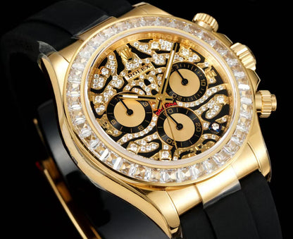 Daytona 116598TBR | Neu | 2022 | Watch Full Set | Eye of the Tiger Pave | Yellow Gold | Gelbgold
