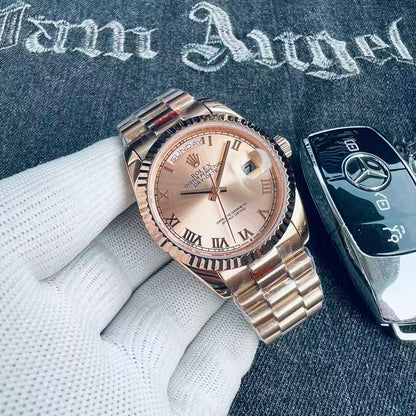 President Day-Date II 41mm 218235 18K Gold Roman Numeral Dial Brand New watch
