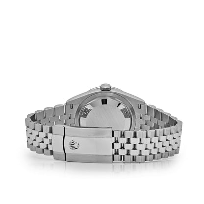 2025 Watch Datejust 126284RBR Stainless Steel Green Palm Frond Diamond Dial Diamond Bezel