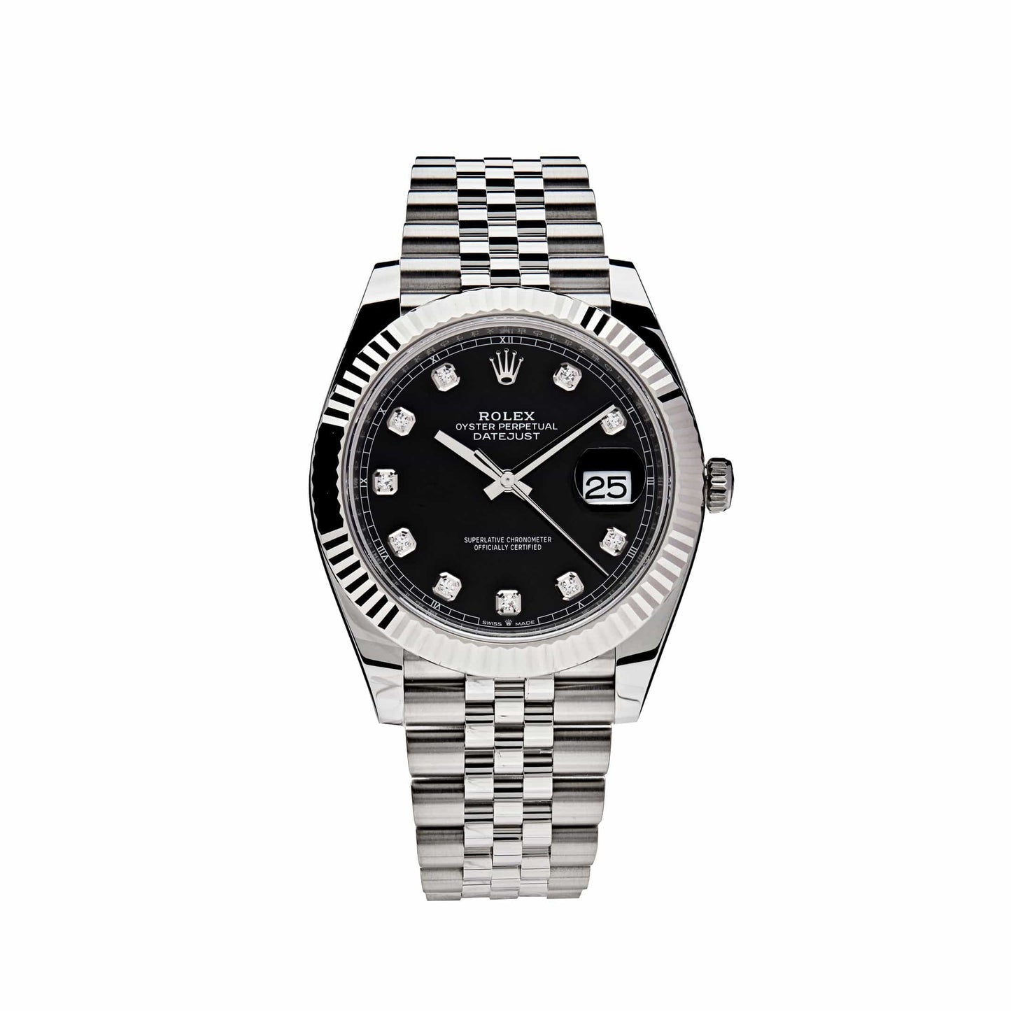 2025 Watch Datejust 126334 Stainless Steel Black Diamond Dial Jubilee (2022)