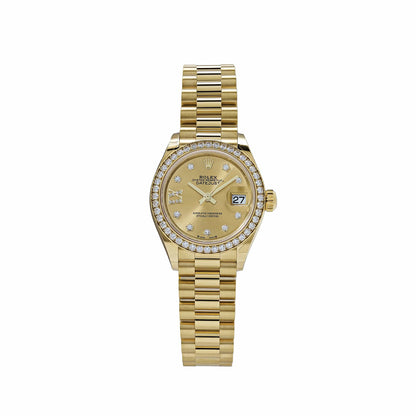 2025 Watch Datejust 279138RBR Yellow Gold Champagne Diamond Dial President (2022)