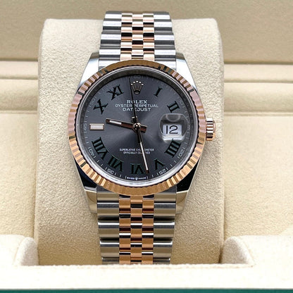 2025 Watch Datejust 126231 'Wimbledon' Stainless Steel Rose Gold Slate Dial