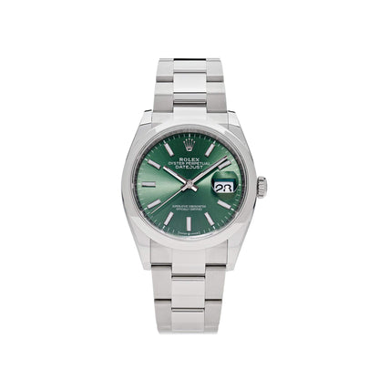2025 Watch Datejust 126200 Stainless Steel Green Dial Oyster