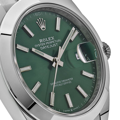 2025 Watch Datejust 126300 Stainless Steel Green Dial Oyster (2022)