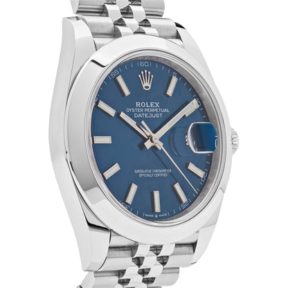 2025 Watch Datejust 126300 Stainless Steel Blue Dial Jubilee