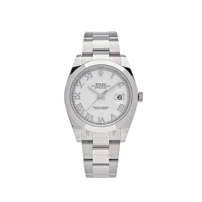 2025 Watch Datejust 126300 Stainless Steel White Roman Dial Oyster