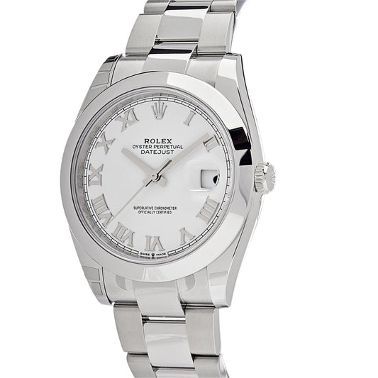 2025 Watch Datejust 126300 Stainless Steel White Roman Dial Oyster