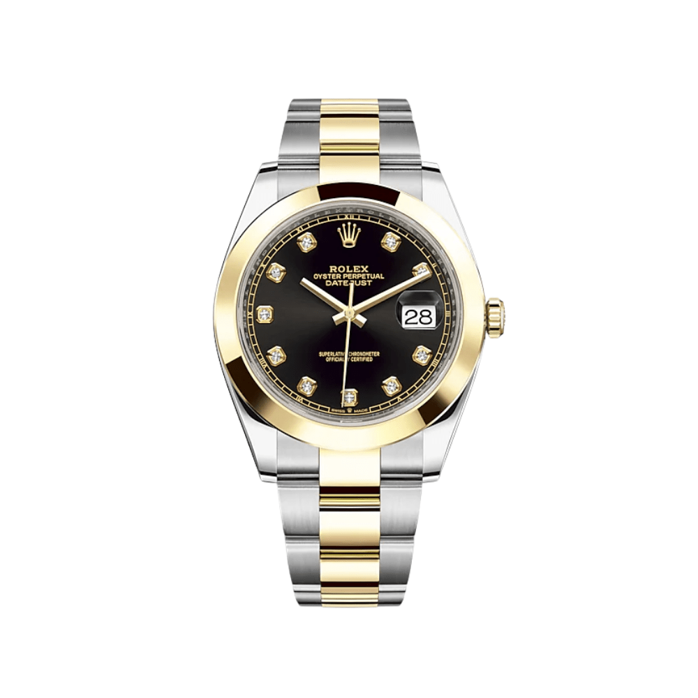 2025 Watch Datejust 126303 Stainless Steel Yellow Gold Black Diamond Dial