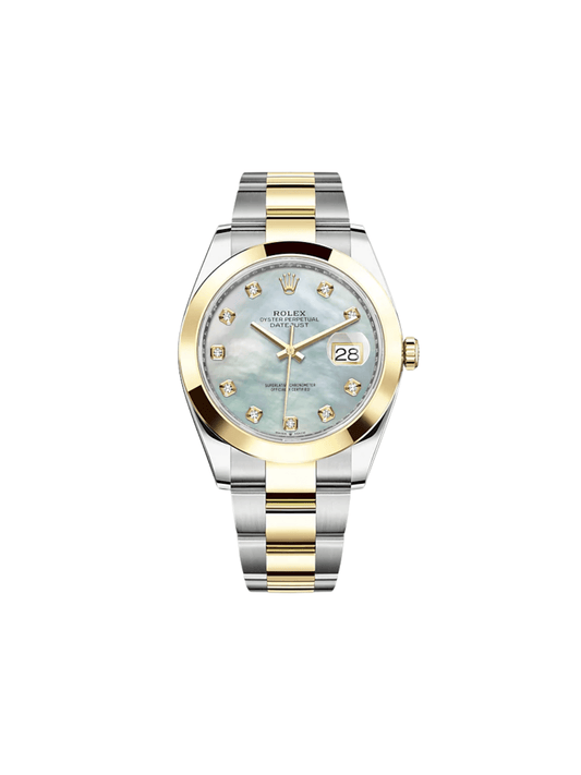 2025 Watch Datejust 126303 Stainless Steel Yellow Gold Mother of Pearl Diamond Dial