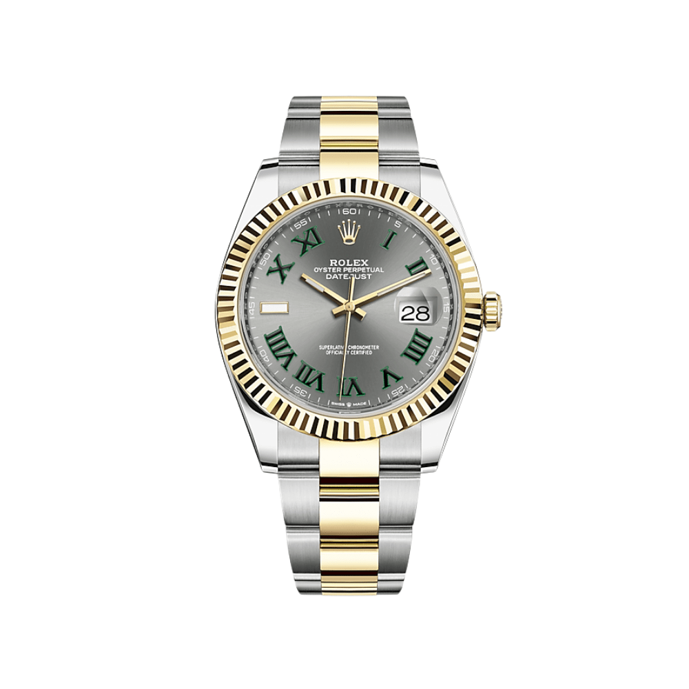 2025 Watch Datejust 126333 Yellow Gold Stainless Steel Slate/Green Roman Dial