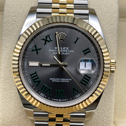 2025 Watch Datejust 126333 'Wimbledon' Yellow Gold Stainless Steel Slate Jubilee