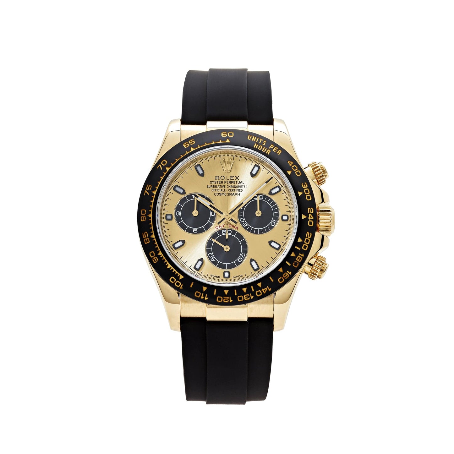 2025 Watch Daytona 116518LN Yellow Gold Champagne Black Dial (2022)