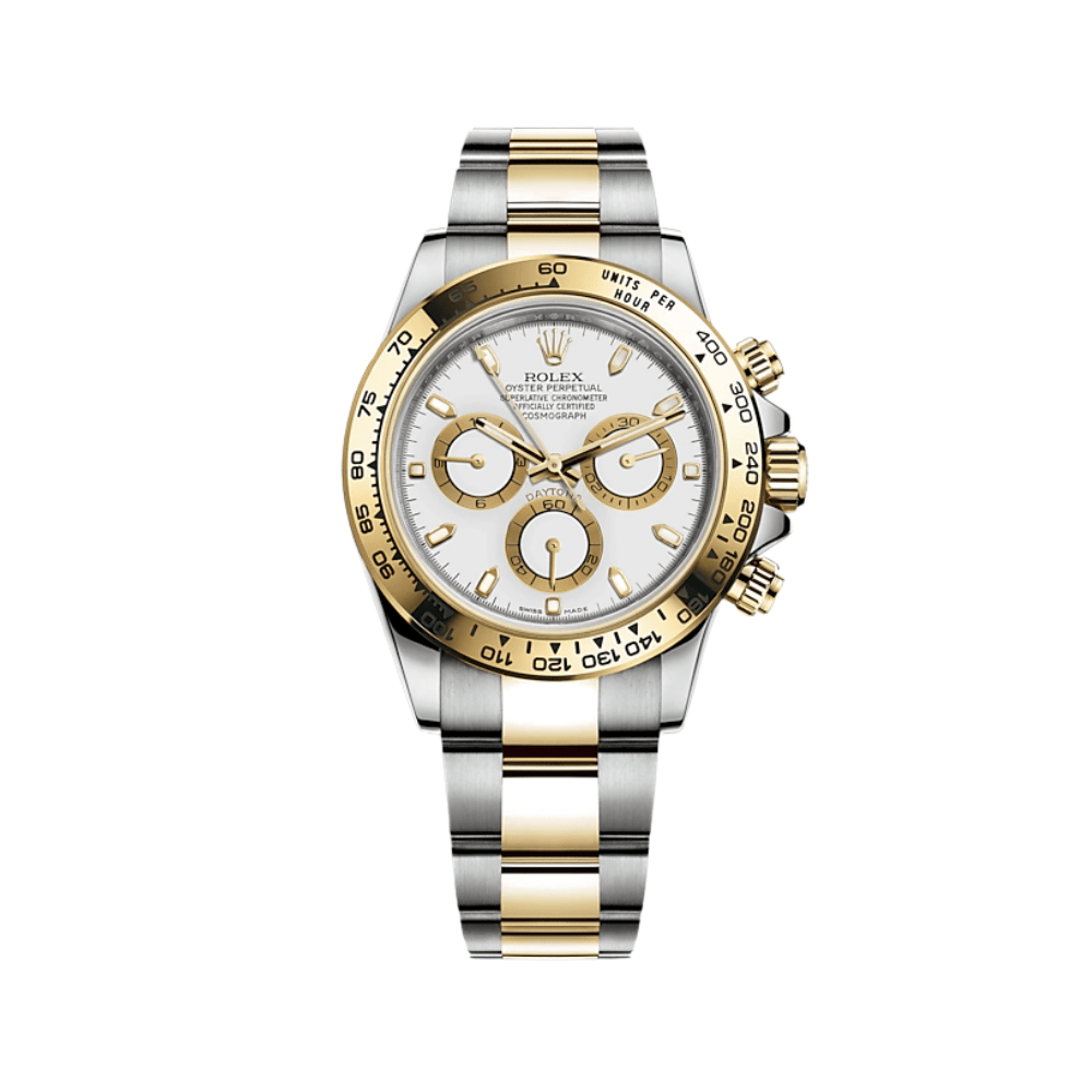 2025 Watch Daytona 116523 Stainless Steel Yellow Gold White Dial
