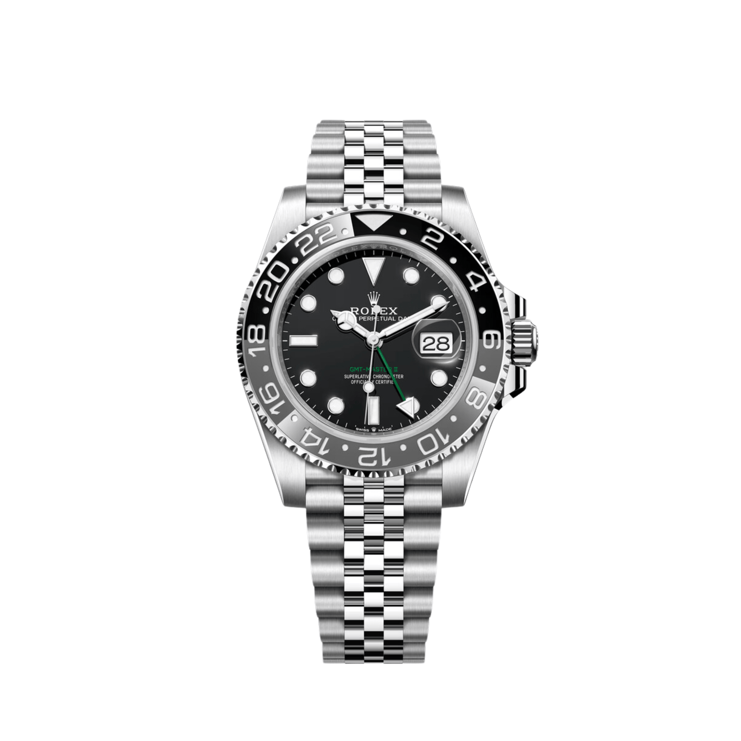 2025 Watch GMT-Master II 126710GRNR 'Bruce Wayne' Stainless Steel Black Dial Jubilee