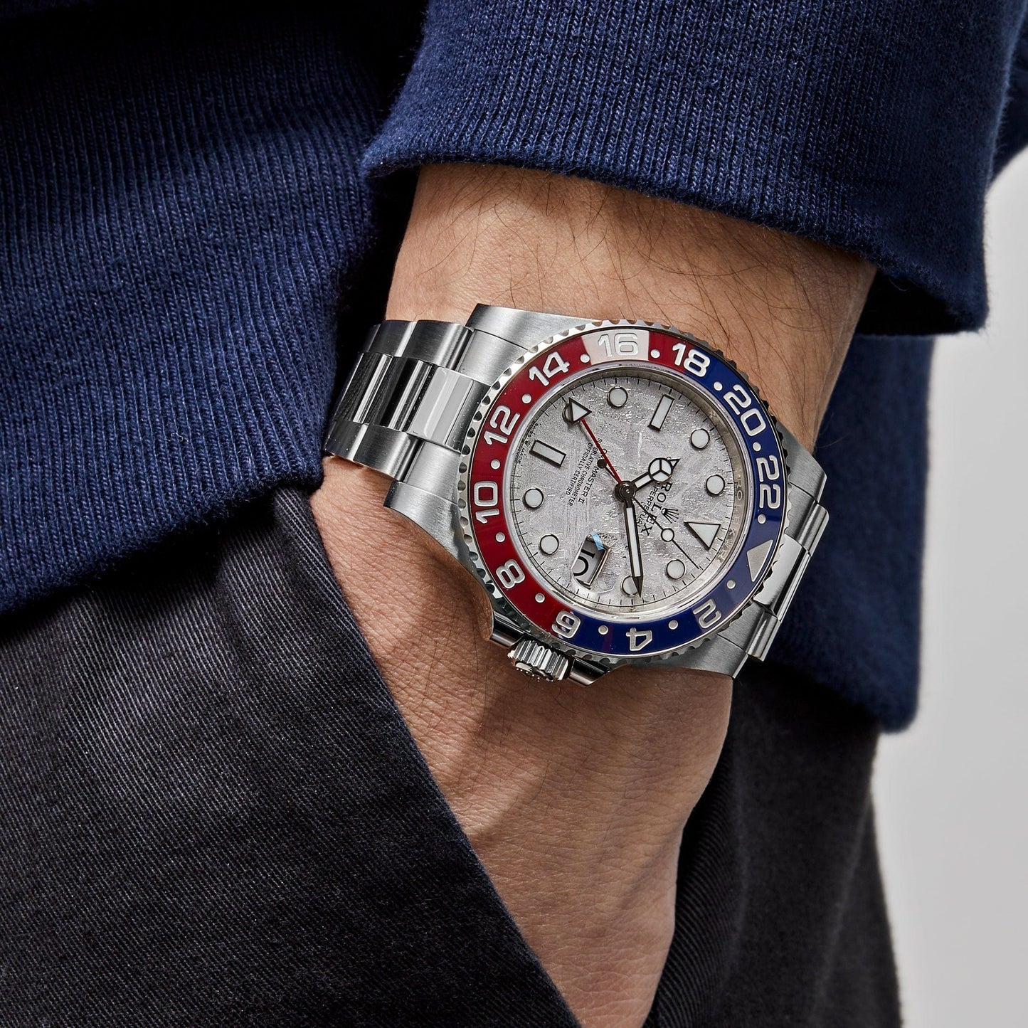 2025 Watch GMT-Master II 126719BLRO 'Pepsi' White Gold Meteorite Dial (2021)