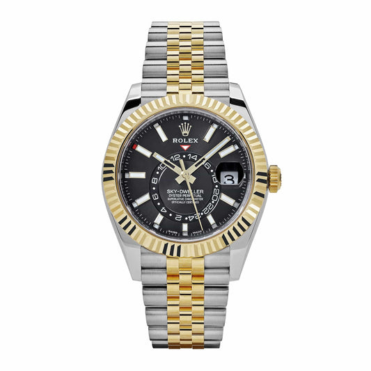 2025 Watch Sky-Dweller 326933 Stainless Steel Yellow Gold Jubilee Black Dial