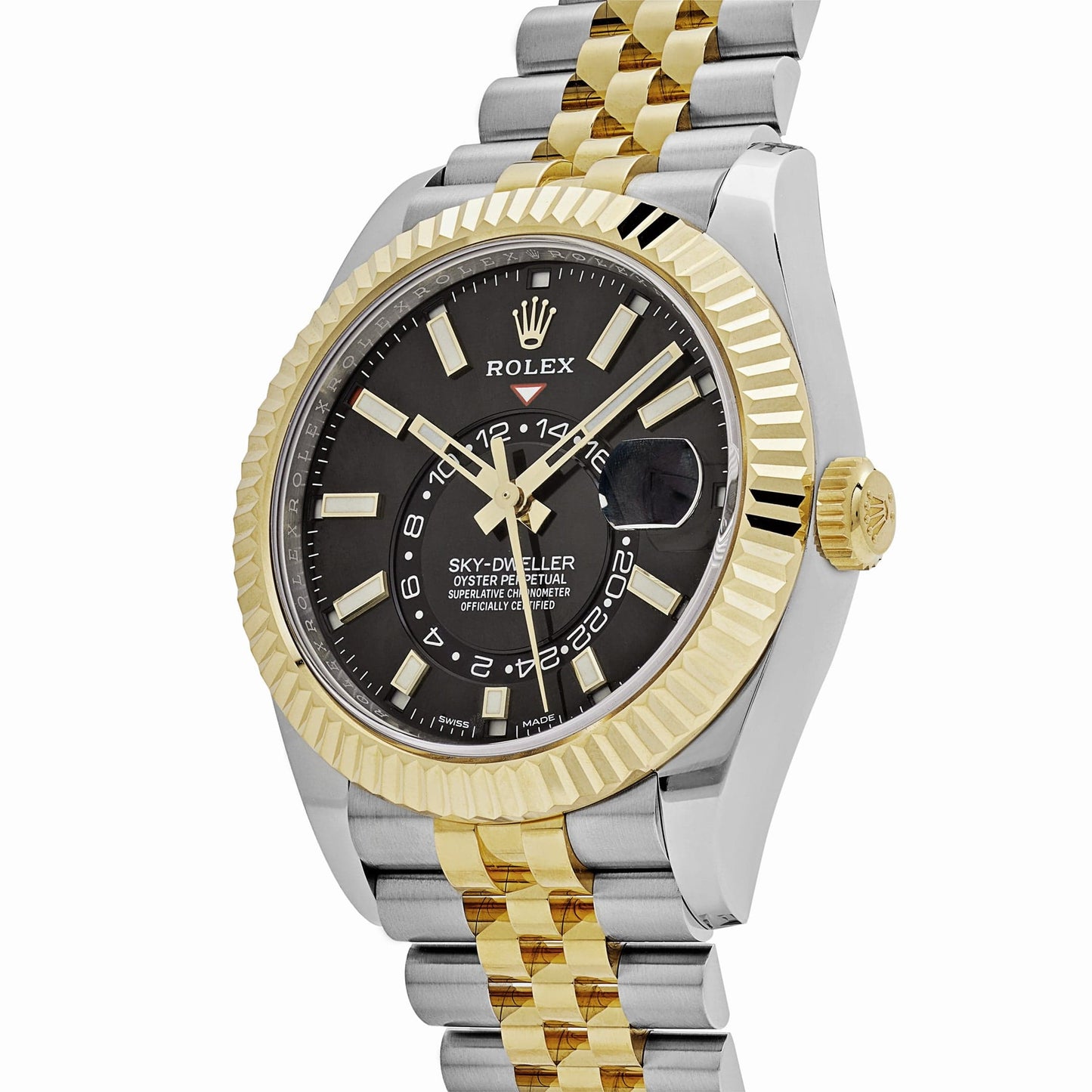 2025 Watch Sky-Dweller 336933 Stainless Steel Yellow Gold Jubilee Black Dial (2024)