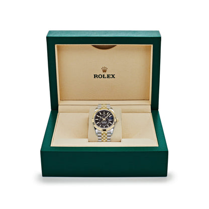 2025 Watch Sky-Dweller 336933 Stainless Steel Yellow Gold Jubilee Black Dial (2024)