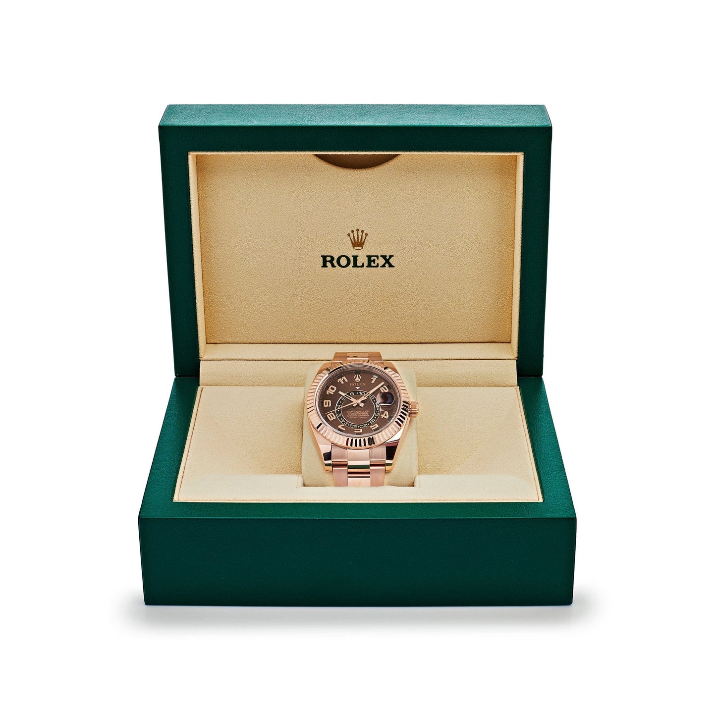 2025 Watch Sky-Dweller 326935 Rose Gold Chocolate Arabic Numeral Dial (2021)