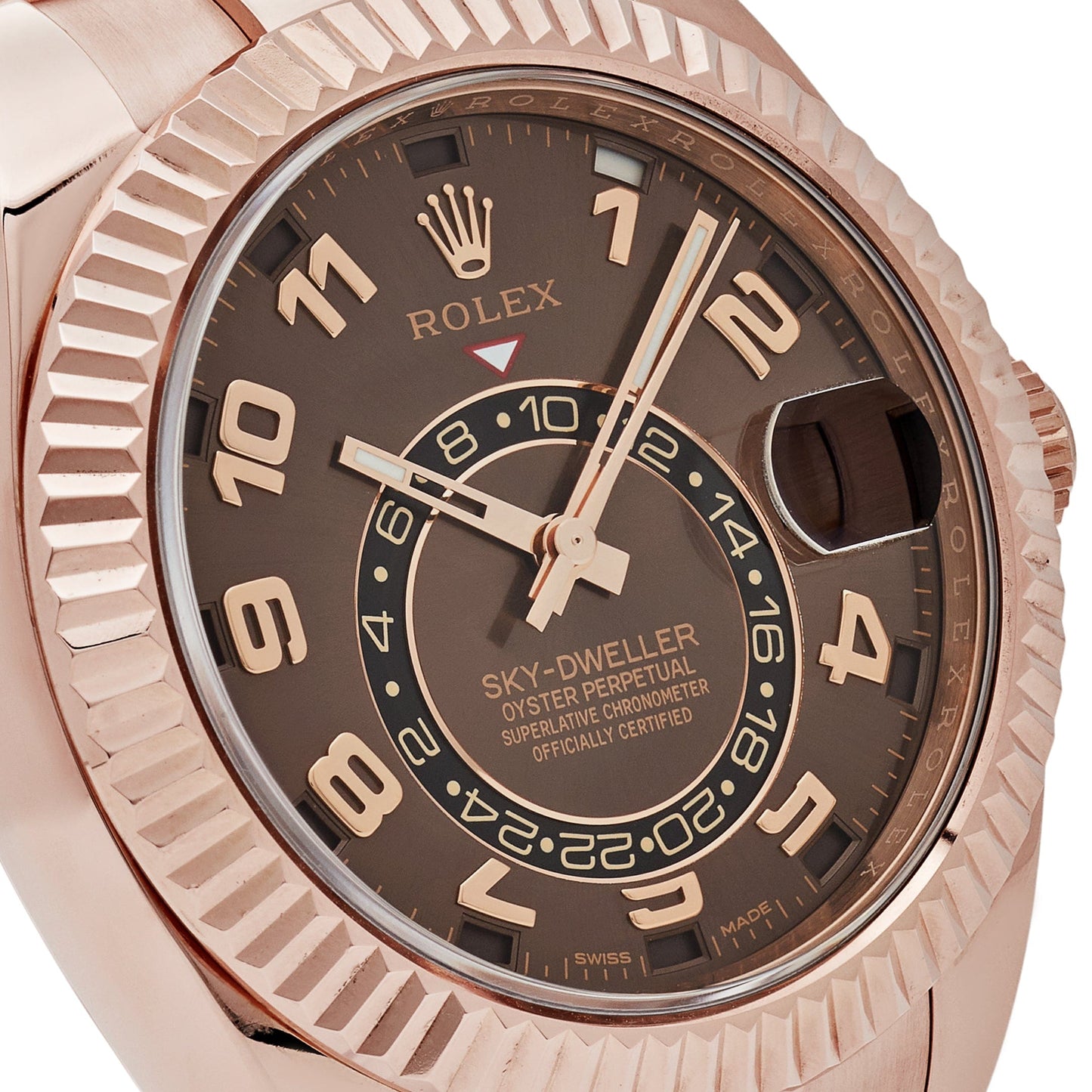 2025 Watch Sky-Dweller 326935 Rose Gold Chocolate Arabic Numeral Dial (2021)