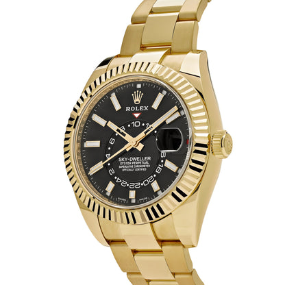 2025 Watch Sky-Dweller 326938 Yellow Gold Black Dial (2021)