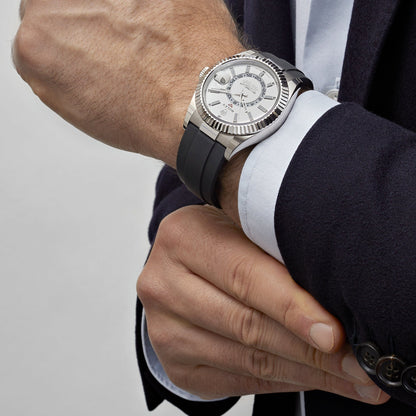 2025 Watch Sky-Dweller 336239 White Gold White Dial Oysterflex