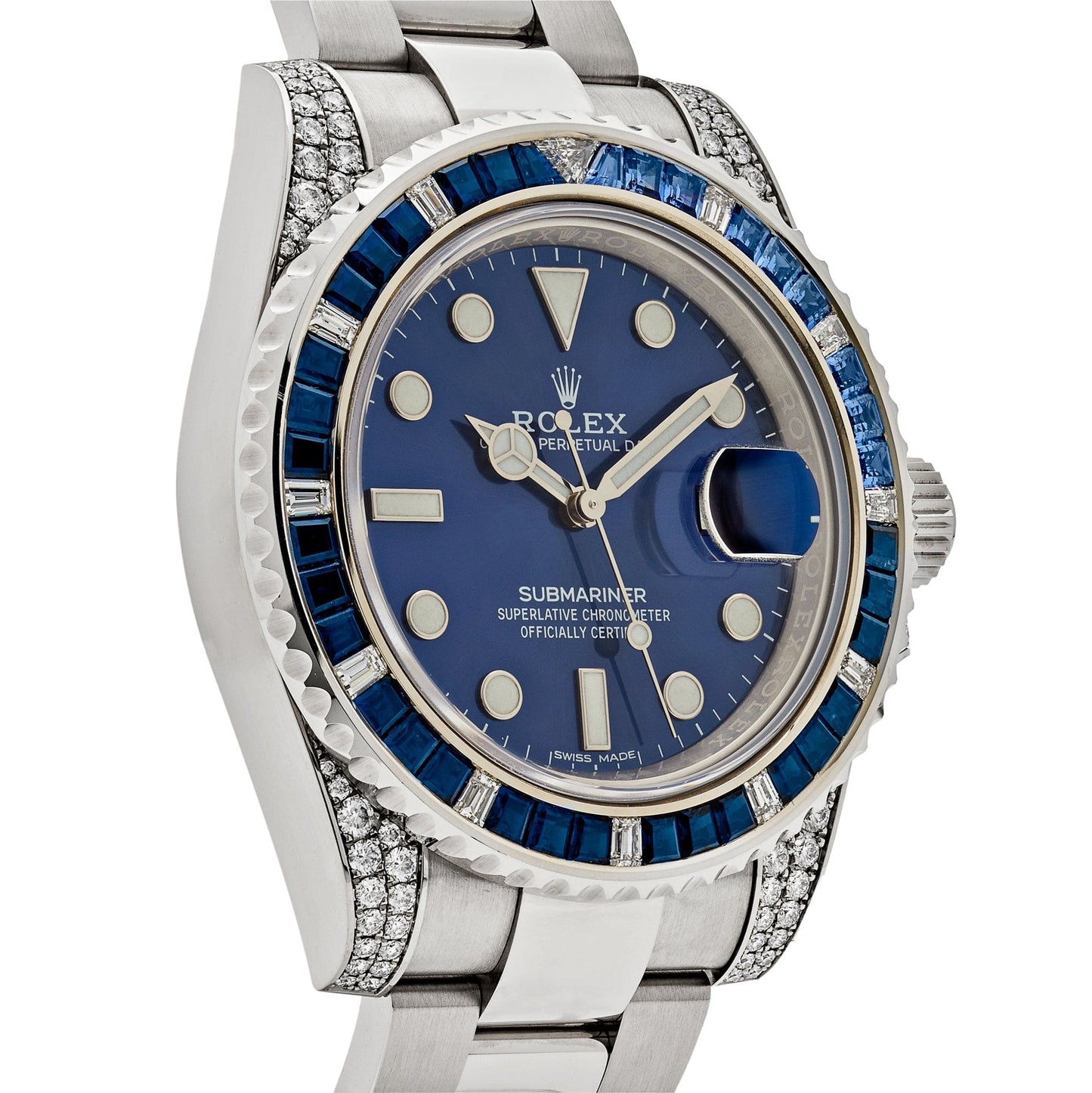 2025 Watch Submariner Date 116659SABR White Gold Blue Dial Sapphire Diamond Bezel (2019)