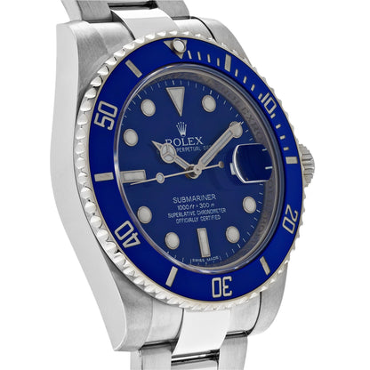 2025 Watch Submariner Date 116619LB White Gold Blue Dial Blue Bezel