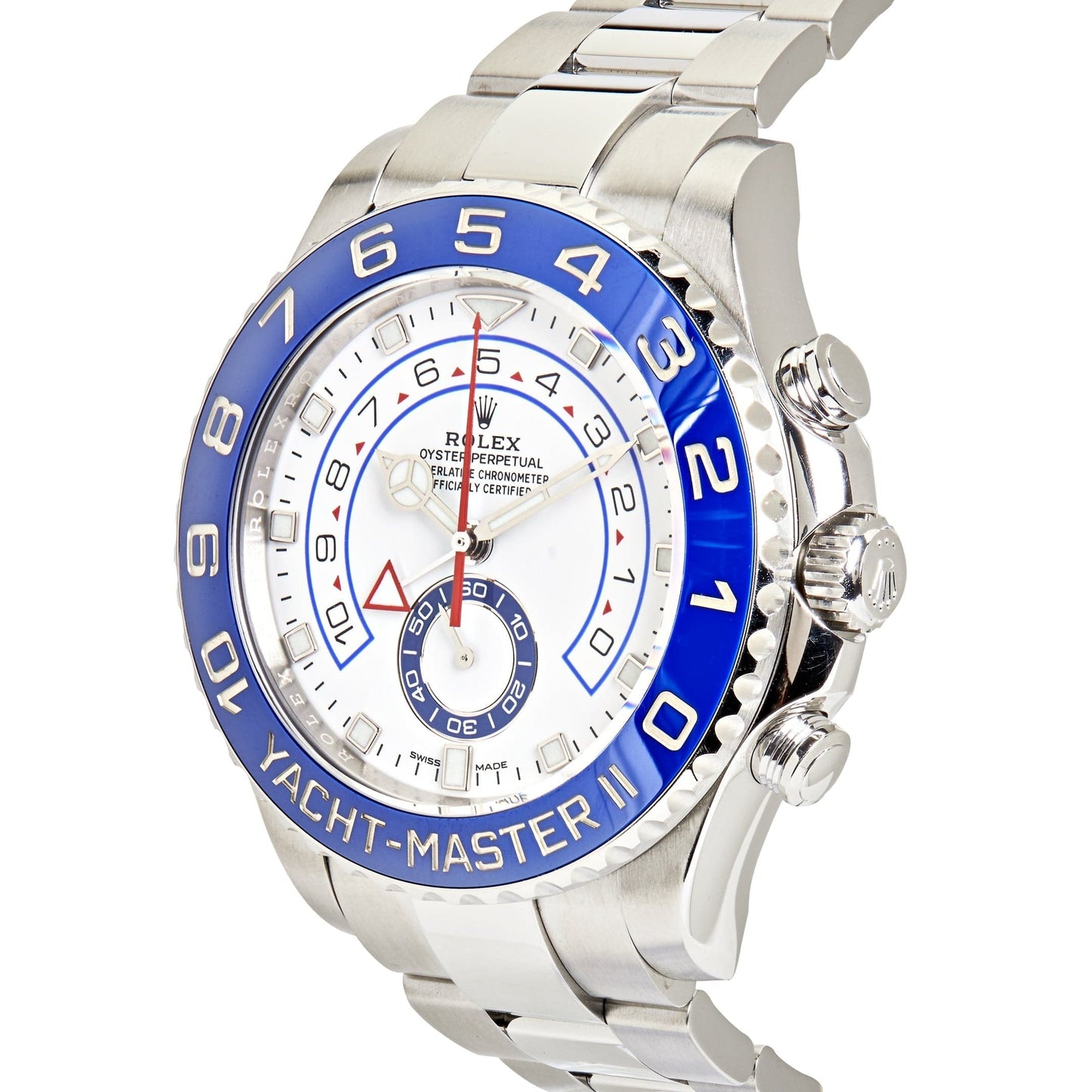 2025 Watch Yacht-Master II Stainless Steel Mercedes Hand White Dial 116680 (2023)